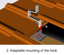 2. Adaptable mounting of the hook