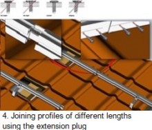 4. Joining profiles of different lengths using the extension plug 250x225a