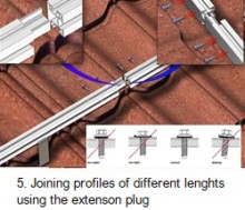 5. Joining profiles of different lenghts using the extenson plug